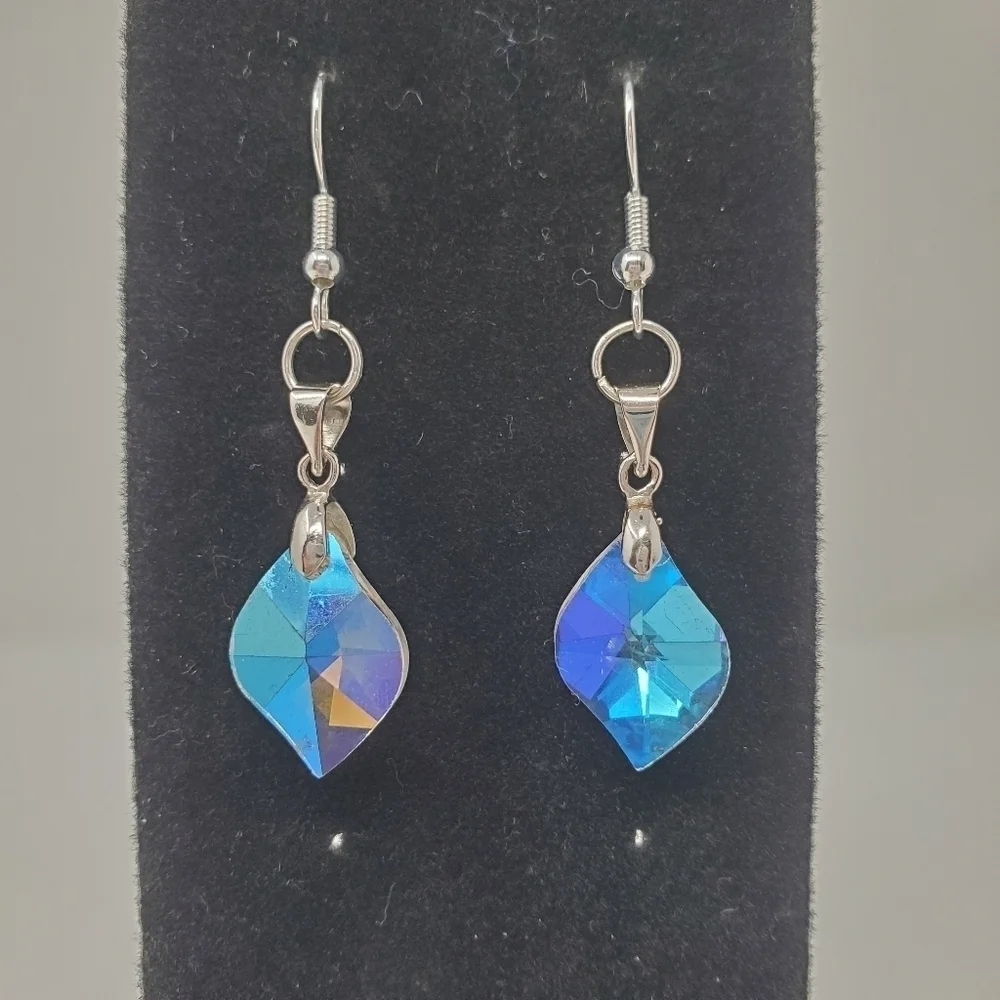 18K GP Crystal Drop Earrings